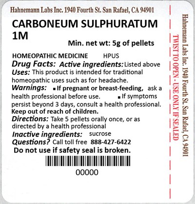 Carboneum Sulphuratum 1M 5g.jpg Carboneum Sulphuratum 1M 5g - Carboneum Sulphuratum 1M 5g